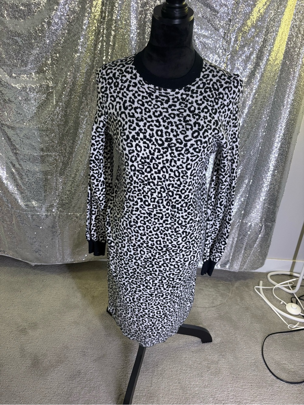 Knit Cheetah Sweater Dress 🖤